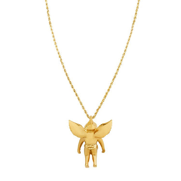 Diamond Angel Pendant in 18k Yellow Gold 0.90 Ctw